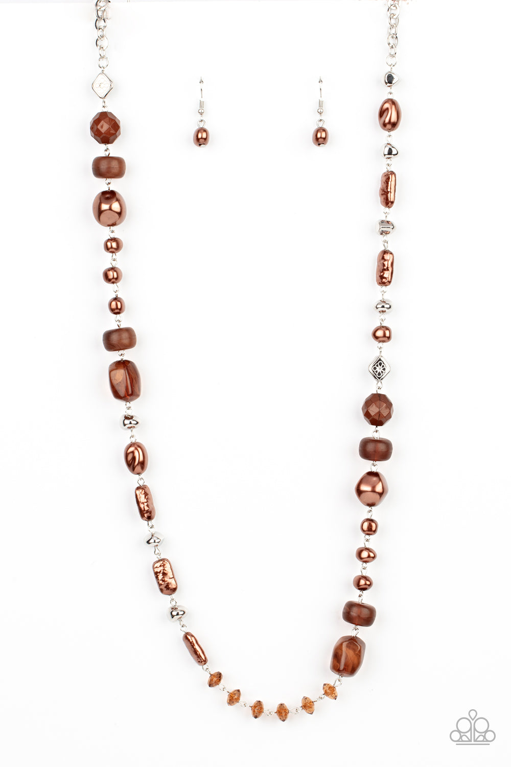 Juicy Gossip - Brown Necklace - Paparazzi Accessories - Alies Bling Bar