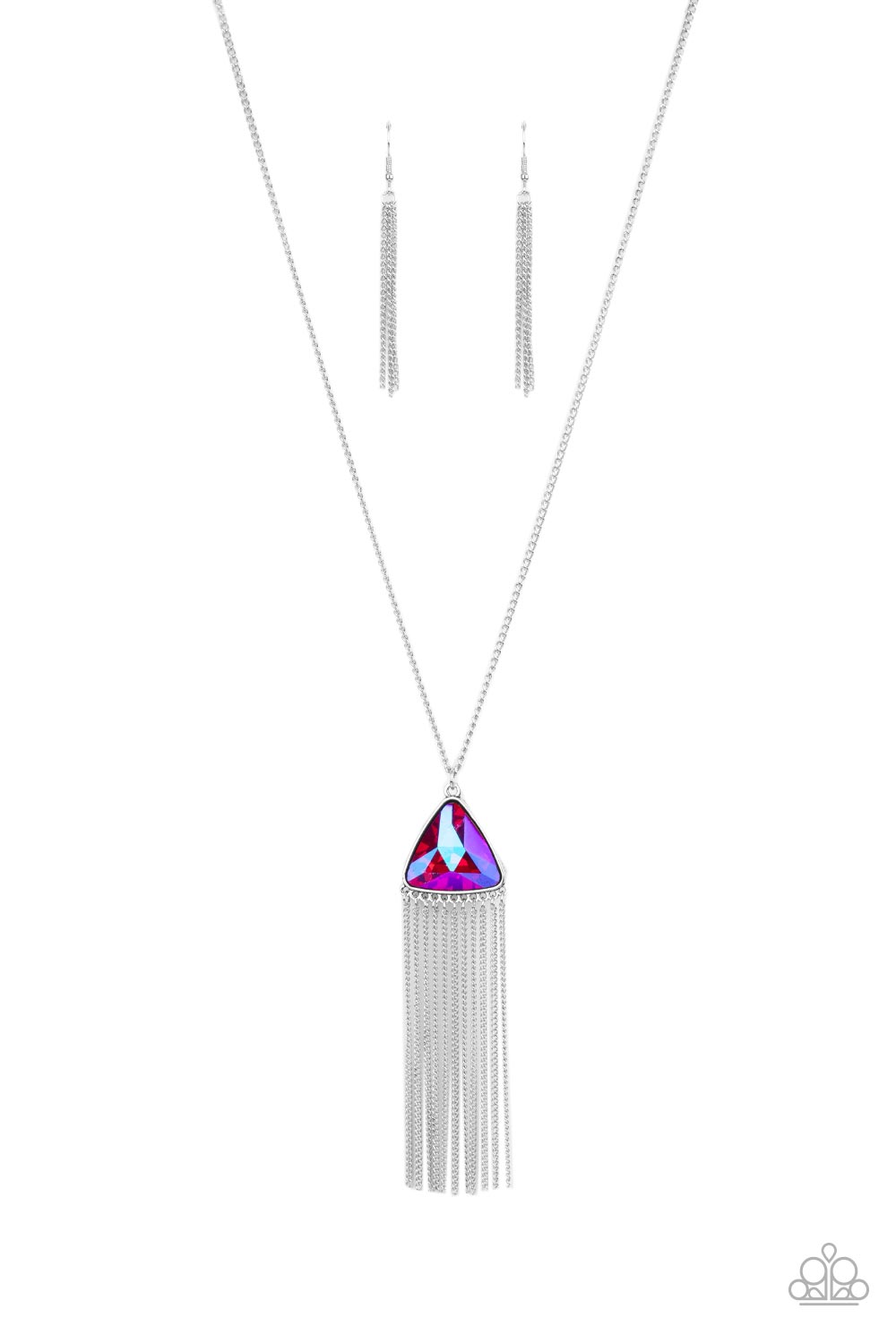 Paparazzi - Proudly Prismatic - Pink Iridescent Necklace - Alies Bling Bar