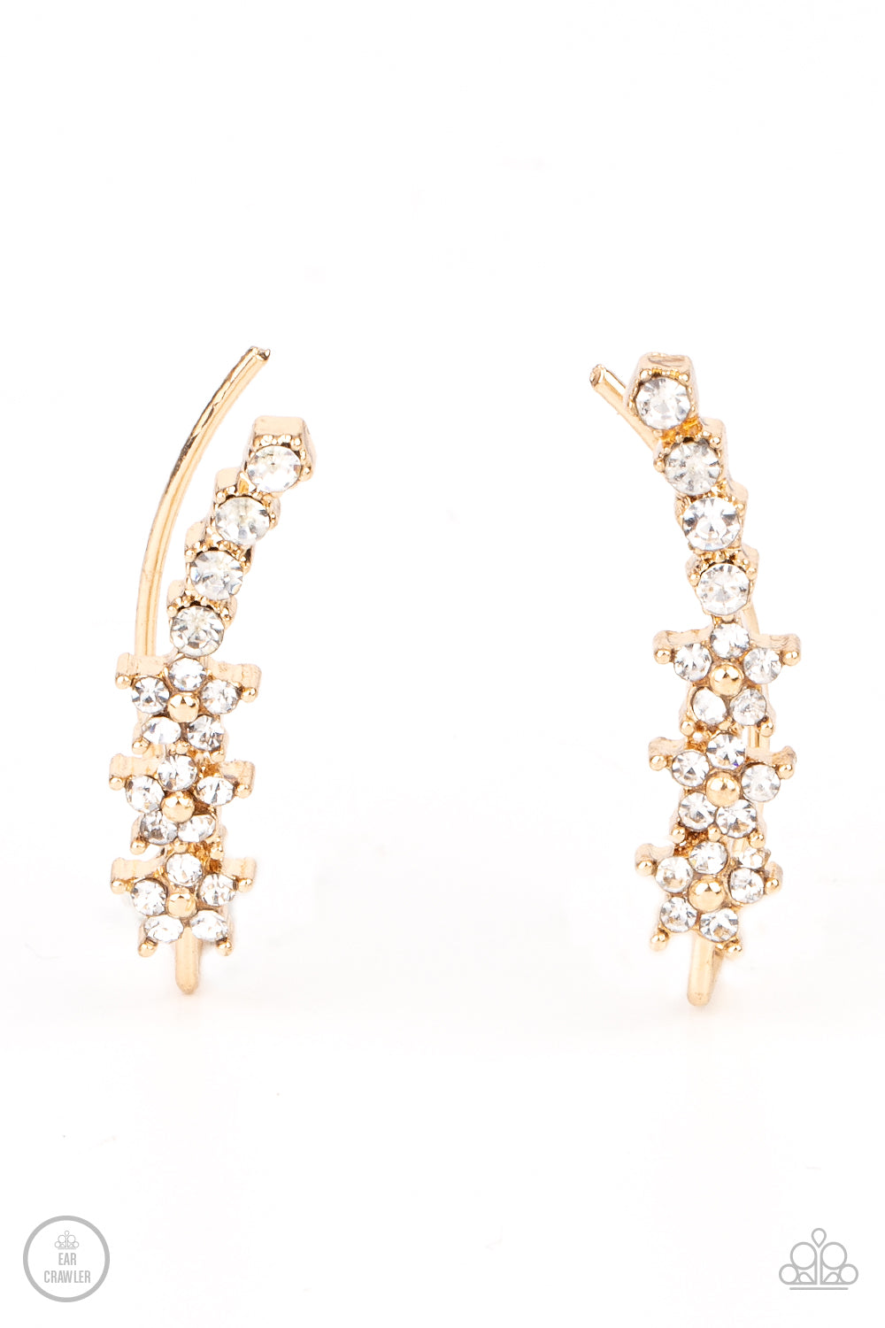 Flowery Finale - Gold Earrings  - Paparazzi Accessories - Alies Bling Bar