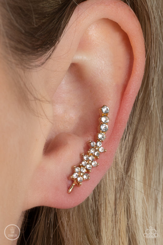 Flowery Finale - Gold Earrings  - Paparazzi Accessories - Alies Bling Bar