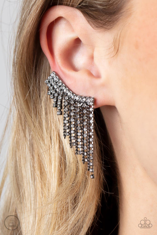 Paparazzi - Thunderstruck Sparkle - Black Earrings - Alies Bling Bar