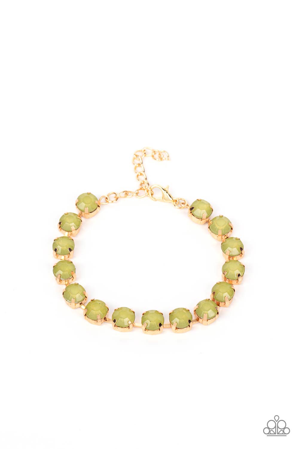 Dreamy Debutante - Green Bracelet -Paparazzi Accessories - Alies Bling Bar