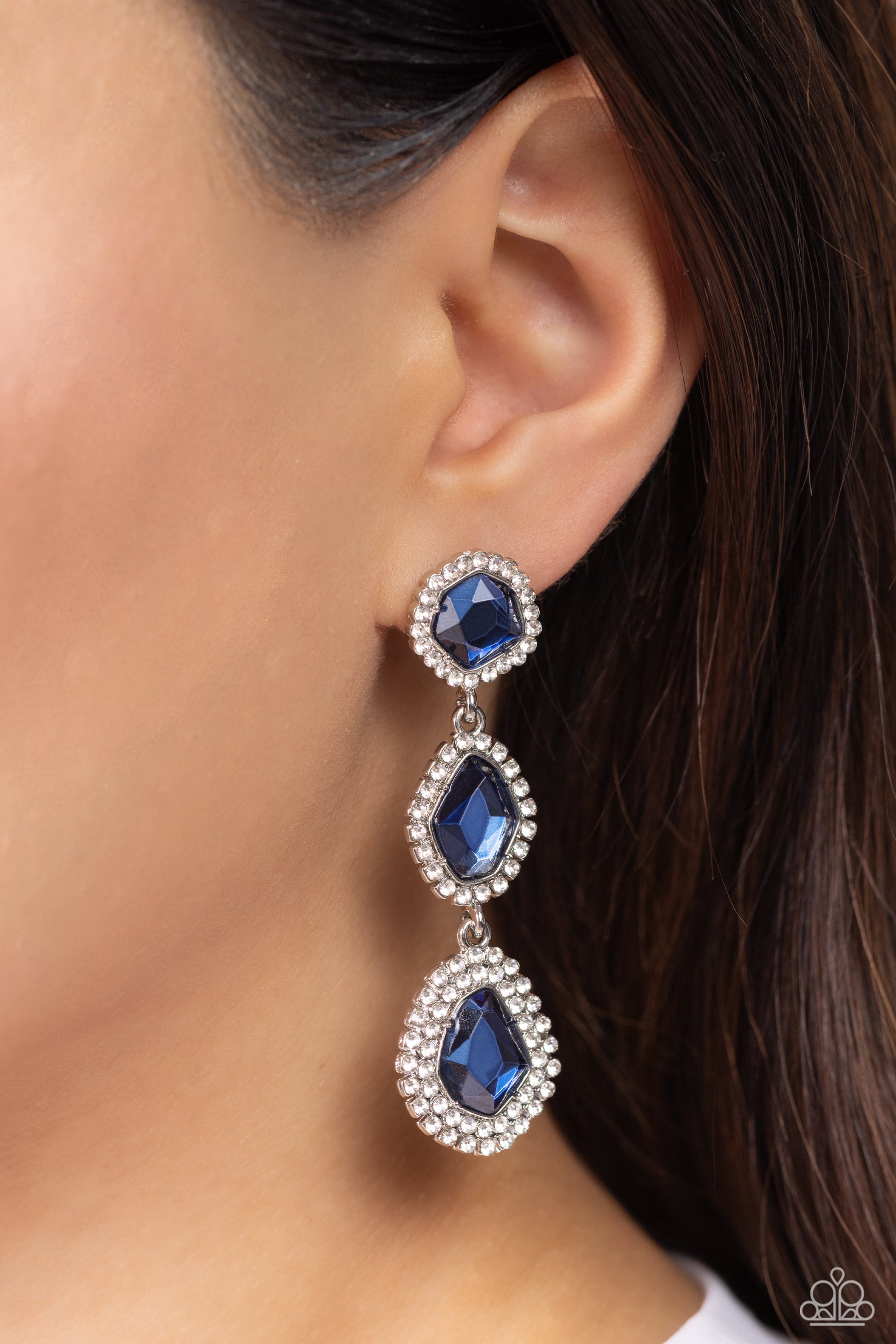 Prove Your ROYALTY - Blue Earrings - Paparazzi Accessories - Alies Bling Bar