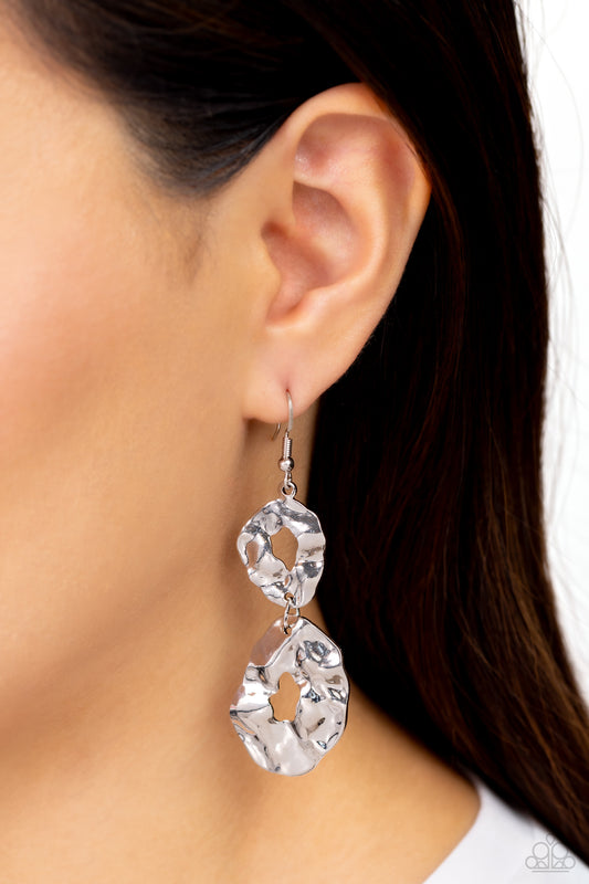 Gallery Gravitas - Silver Earrings - Paparazzi Accessories - Alies Bling Bar