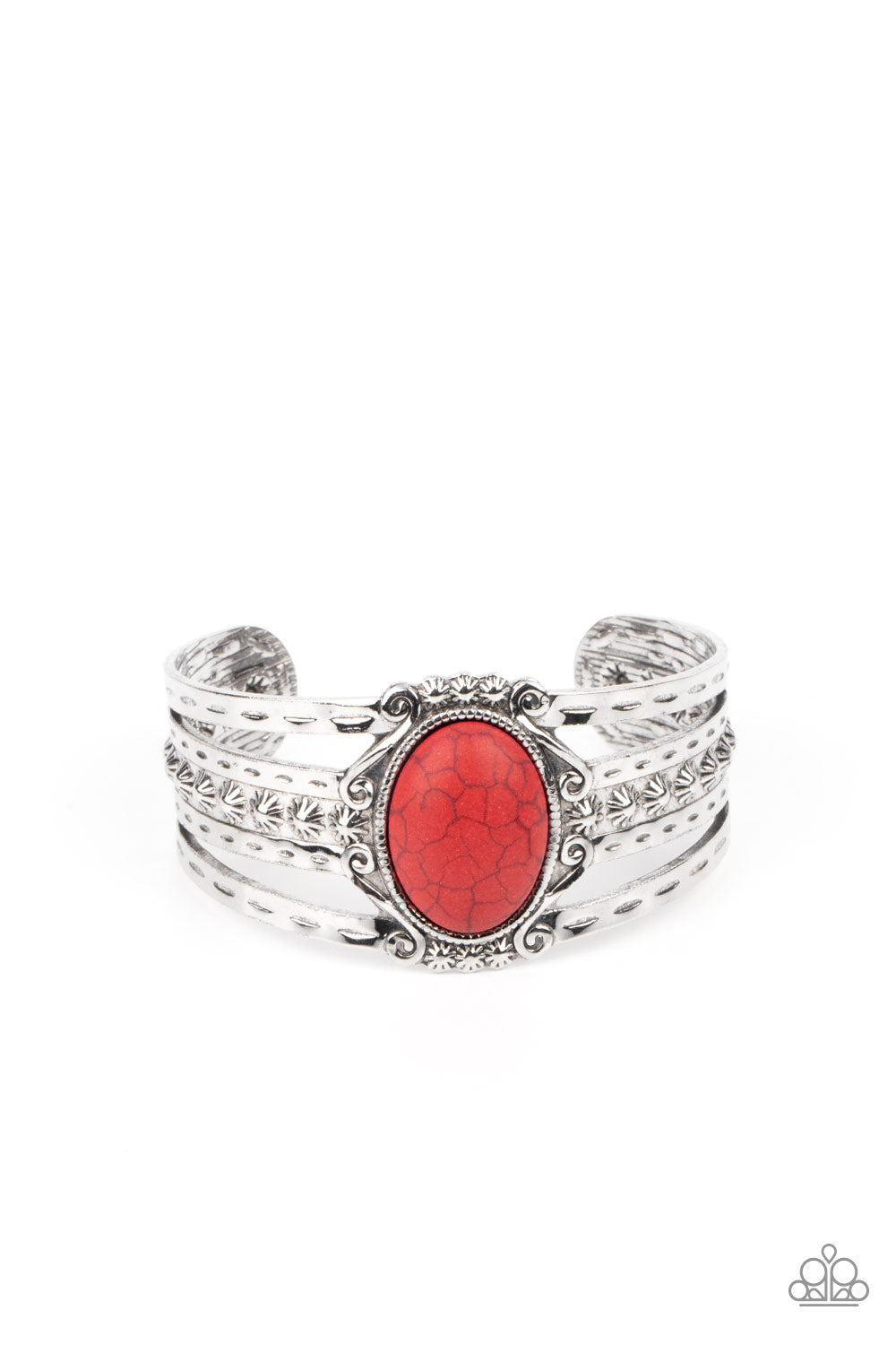 Mojave Mecca - Red Bracelet - Paparazzi Accessories - Alies Bling Bar