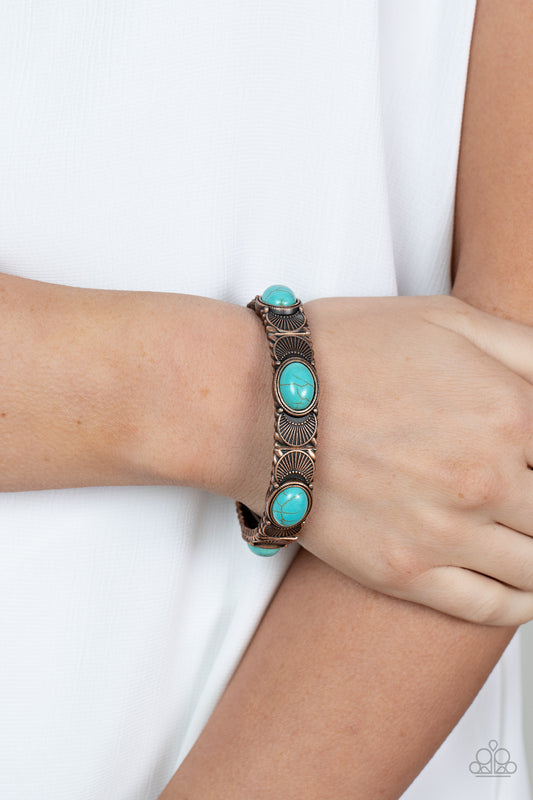 Desert Skyline - Copper Bracelet - Paparazzi Accessories - Alies Bling Bar