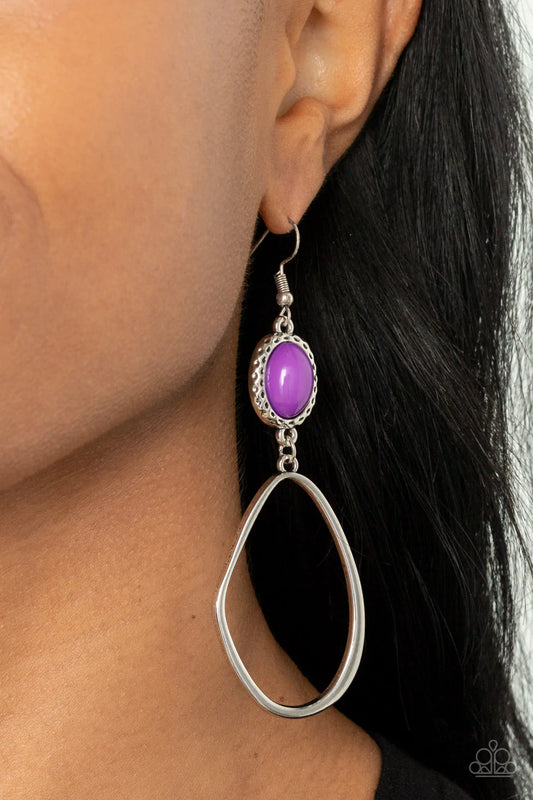 Adventurous Allure - Purple Earrings - Paparazzi Accessories - Alies Bling Bar