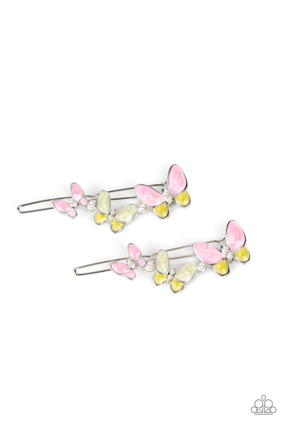 Paparazzi - Bushels of Butterflies - Pink Hair Clip