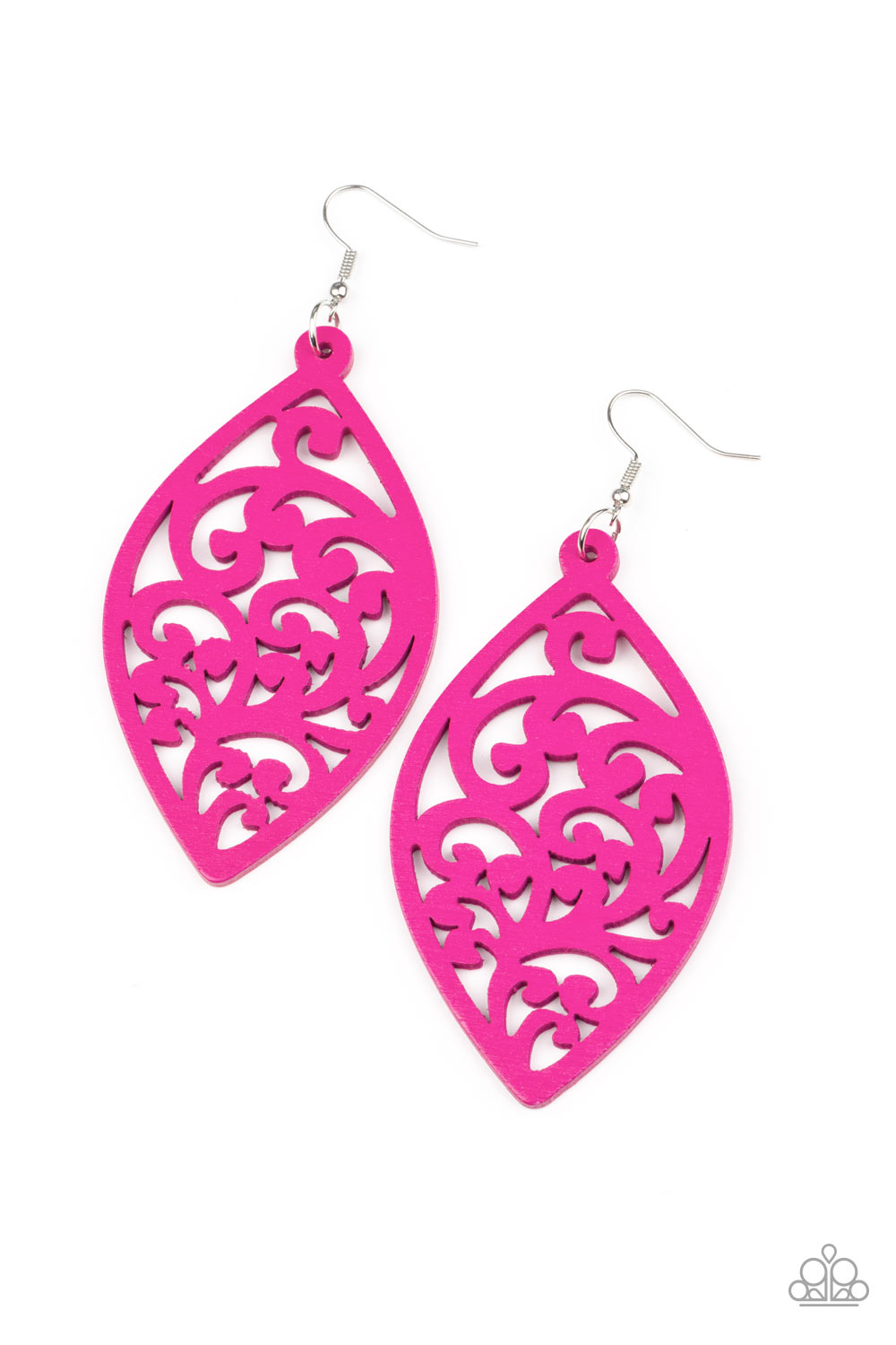 Paparazzi - Coral Garden - Pink Wood Earrings - Alies Bling Bar