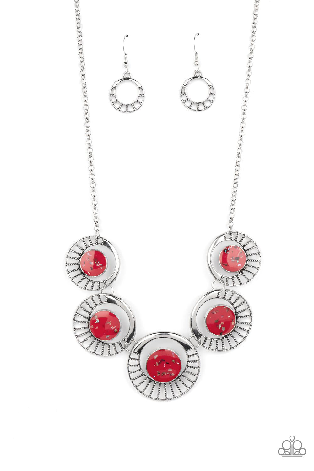 Paparazzi - Elliptical Effervescence - Red Necklace - Alies Bling Bar