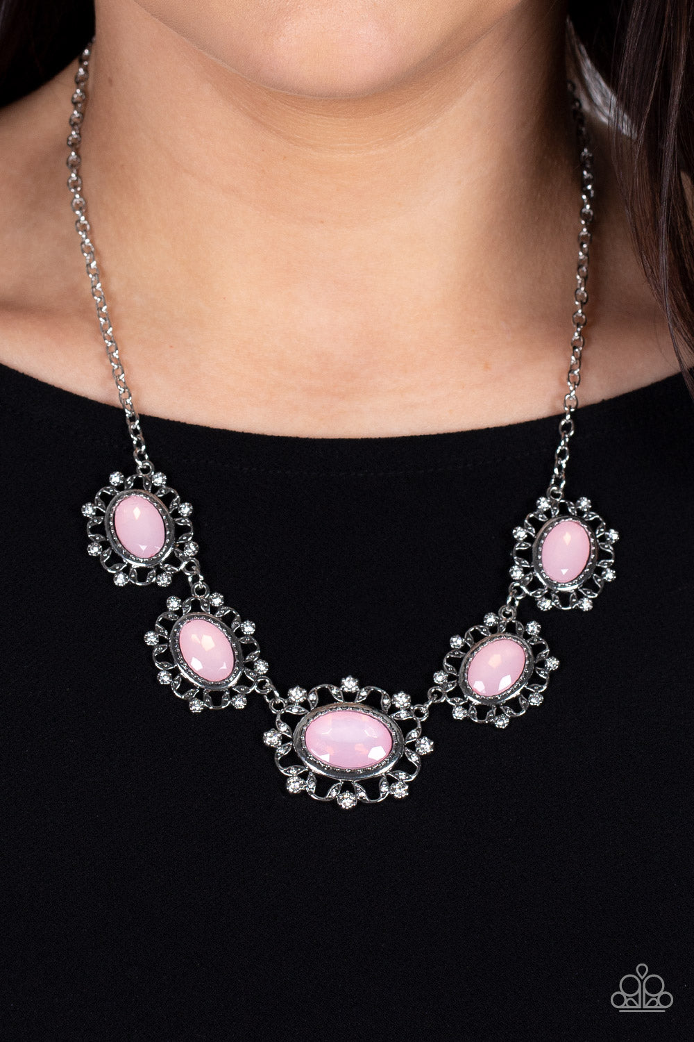 Meadow Wedding - Pink Necklace -Paparazzi Accessories - Alies Bling Bar