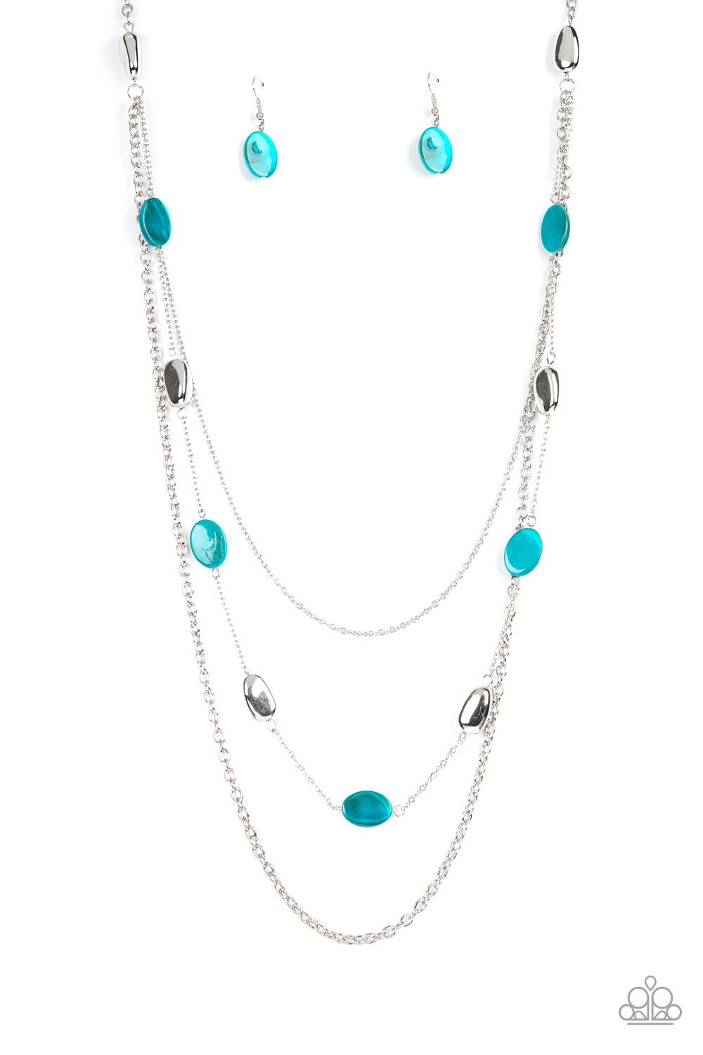 Paparazzi - Barefoot and Beachbound - Blue Necklace - Alies Bling Bar