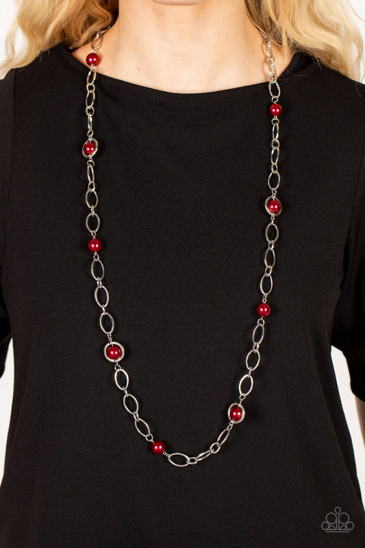 Paparazzi - Fundamental Fashion - Red Necklace - Alies Bling Bar