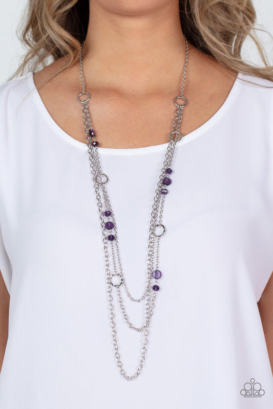 Paparazzi -  Starry-Eyed Eloquence - Purple Necklace - Alies Bling Bar
