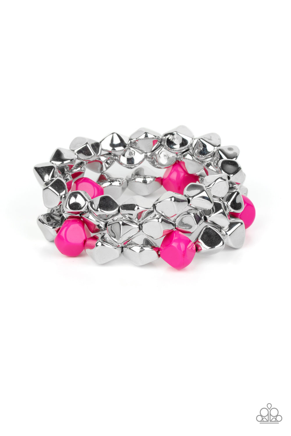 Paparazzi - A Perfect TENACIOUS - Pink Bracelet - Alies Bling Bar