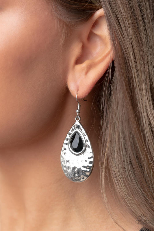 Paparazzi - Tranquil Trove - Black Earrings - Alies Bling Bar