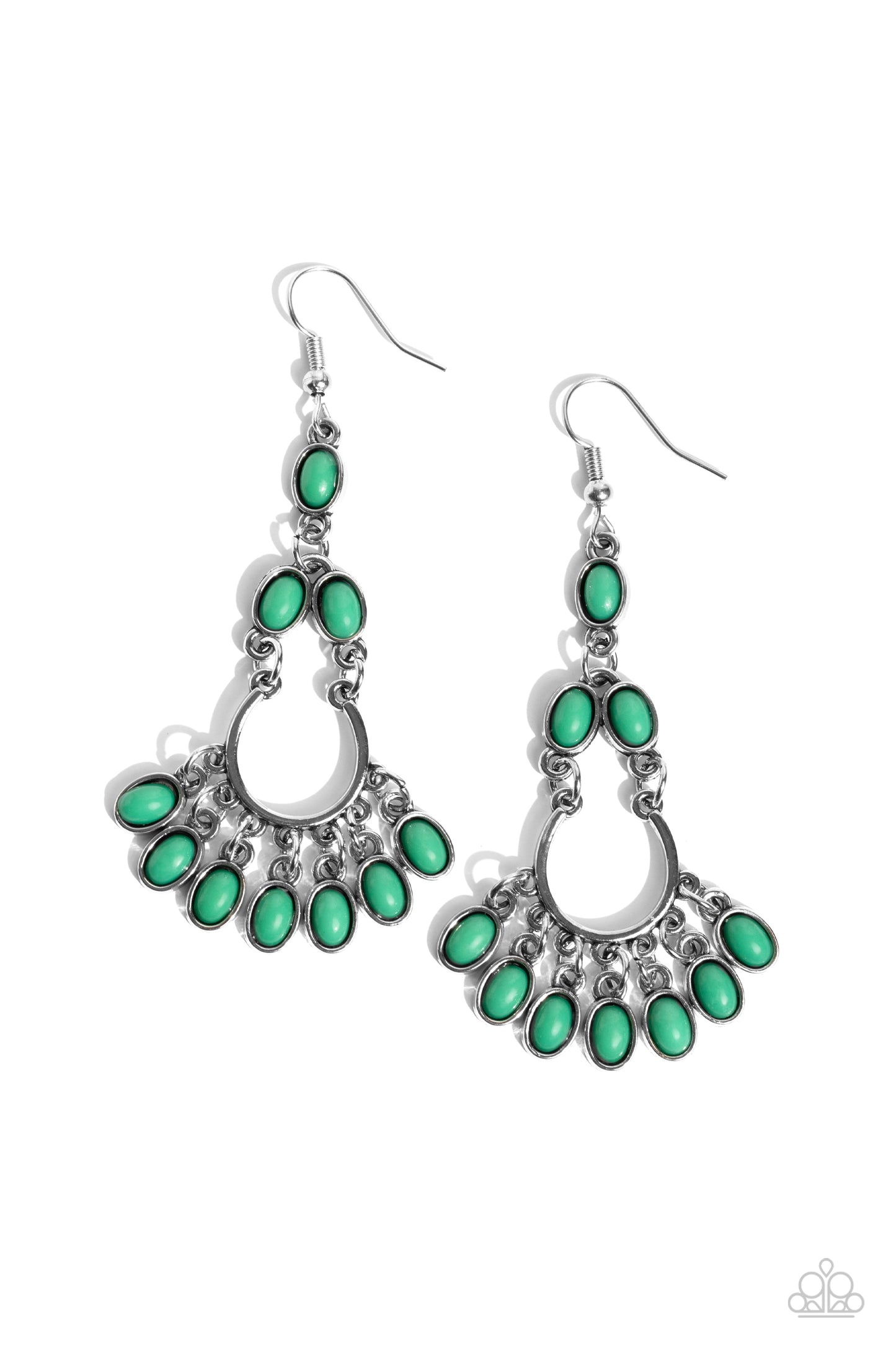 Girly Girl Getup - Green Earrings - Paparazzi Accessories - Alies Bling Bar