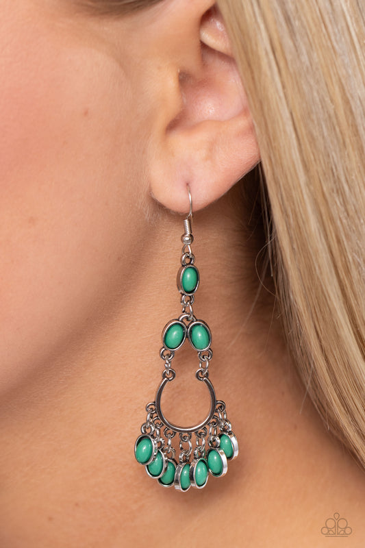 Girly Girl Getup - Green Earrings - Paparazzi Accessories - Alies Bling Bar