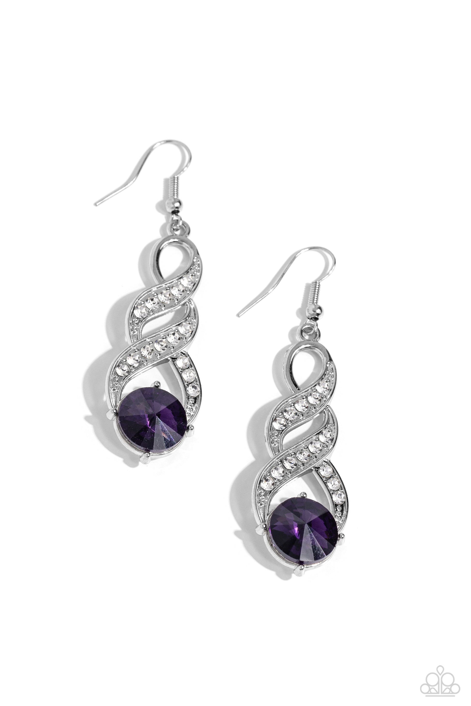 High-Ranking Royalty - Purple Earrings - Paparazzi Accessories - Alies Bling Bar