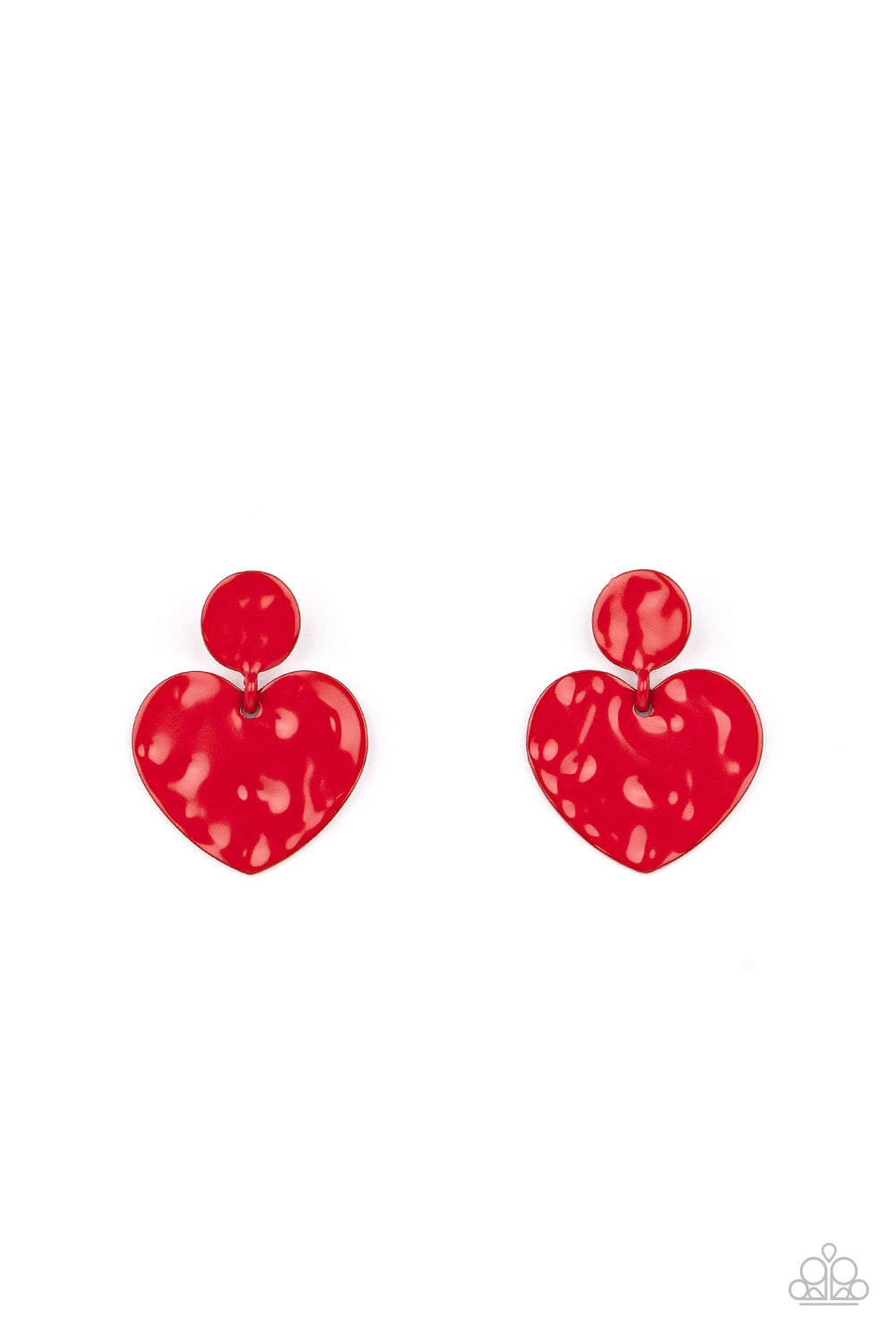 Paparazzi - Just a Little Crush - Red Earrings - Alies Bling Bar