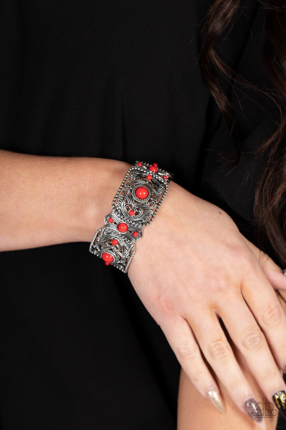 Going, Going, GONDOLA - Red Bracelet - Paparazzi Accessories - Alies Bling Bar