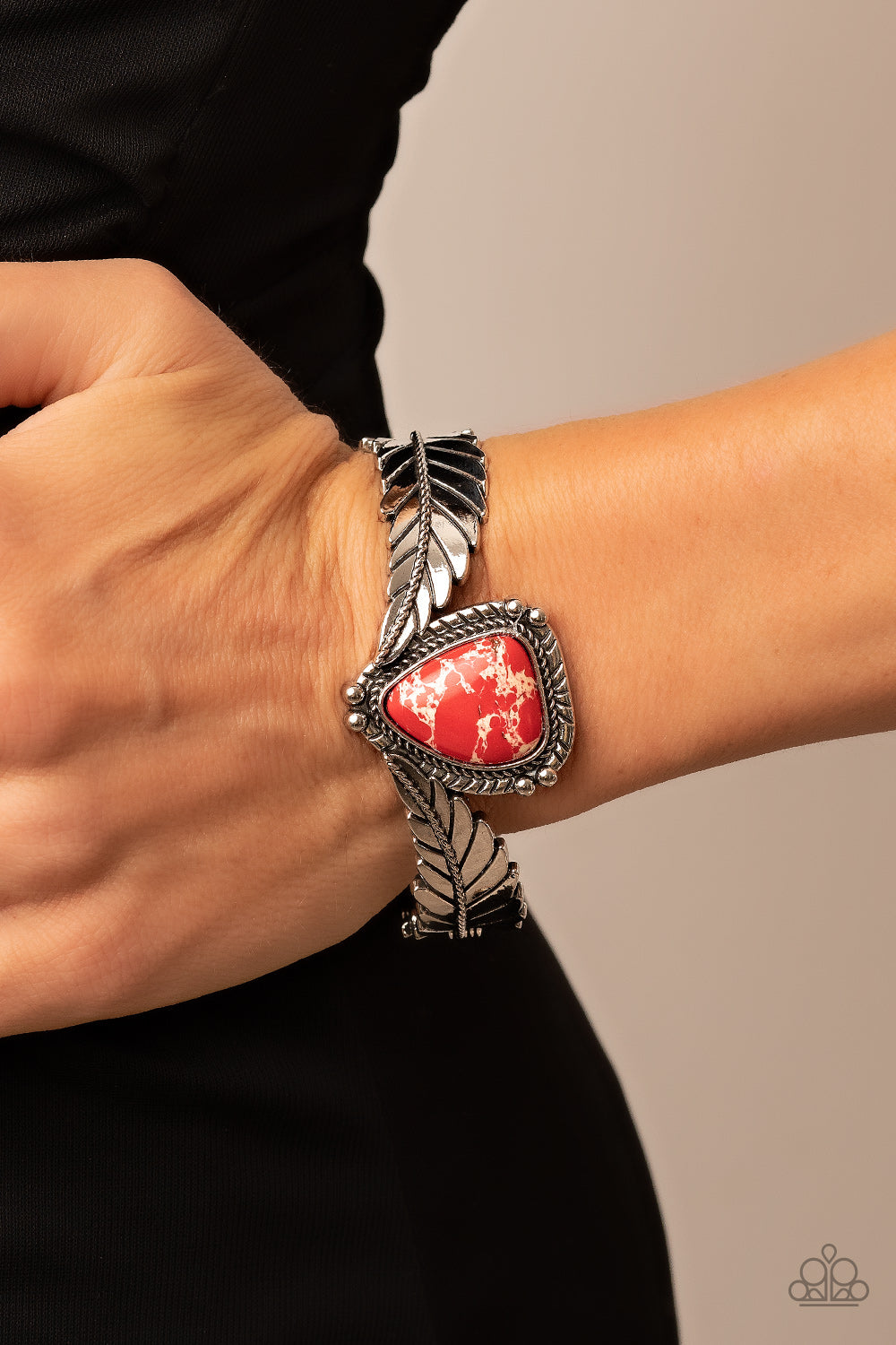 Paparazzi - Desert Roost - Red Bracelet - Alies Bling Bar