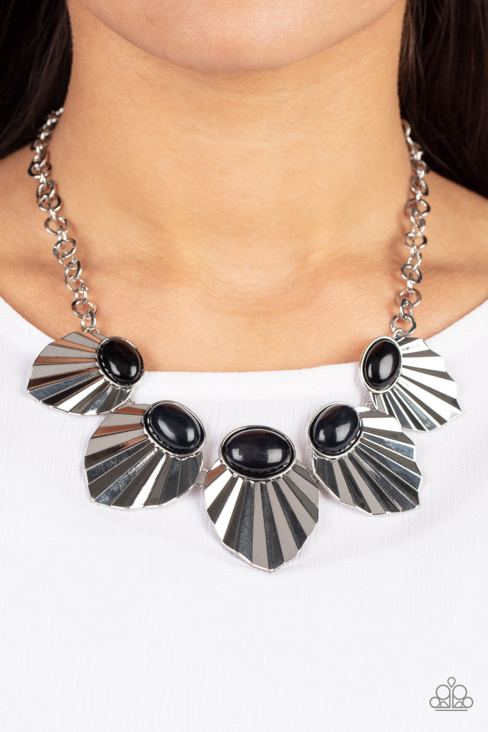 Fearlessly Ferocious - Black Necklace - Paparazzi Accessories - Alies Bling Bar