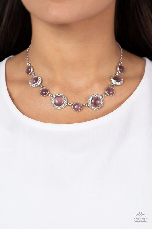 Paparazzi - Too Good to BEAM True - Purple Necklace - Alies Bling Bar