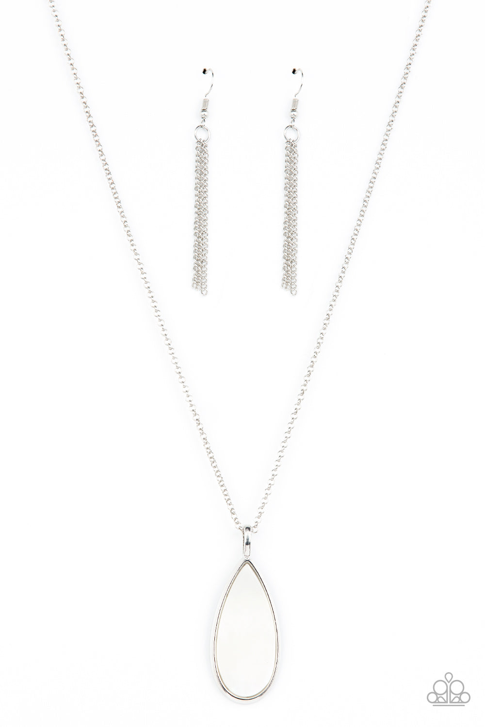 Yacht Ready - White Necklace - Paparazzi Accessories - Alies Bling Bar