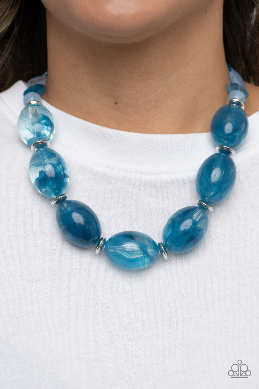 Paparazzi - Belle of the Beach - Blue Necklace - Alies Bling Bar