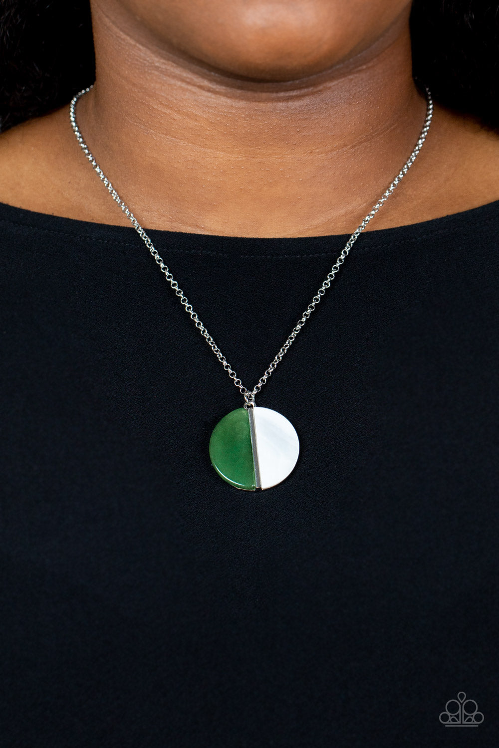 Paparazzi - Elegantly Eclipsed - Green Necklace - Alies Bling Bar