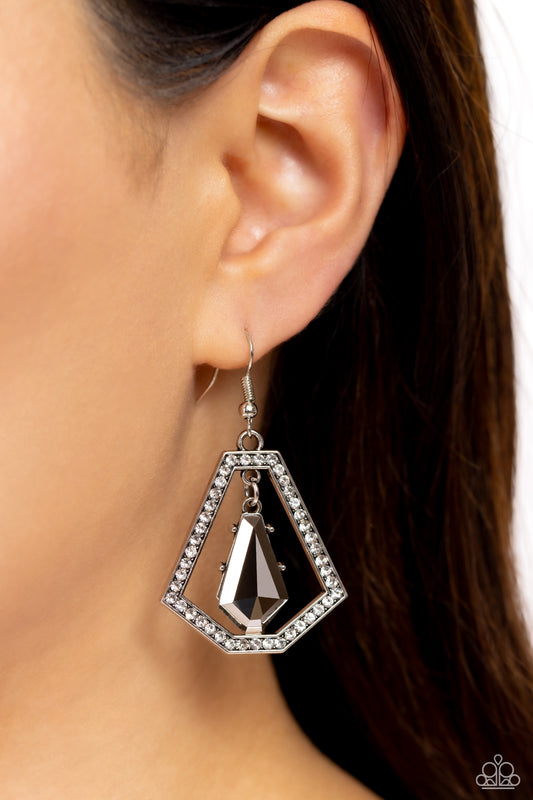 Poshly Photogenic - Silver Earrings - Paparazzi Accessories - Alies Bling Bar