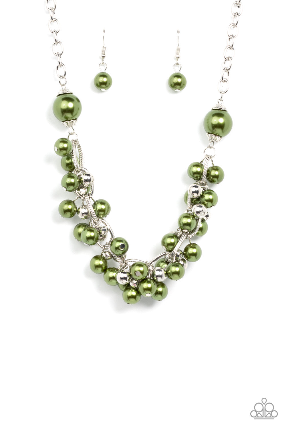 Party Crasher - Green Necklace - Paparazzi Accessories - Alies Bling Bar