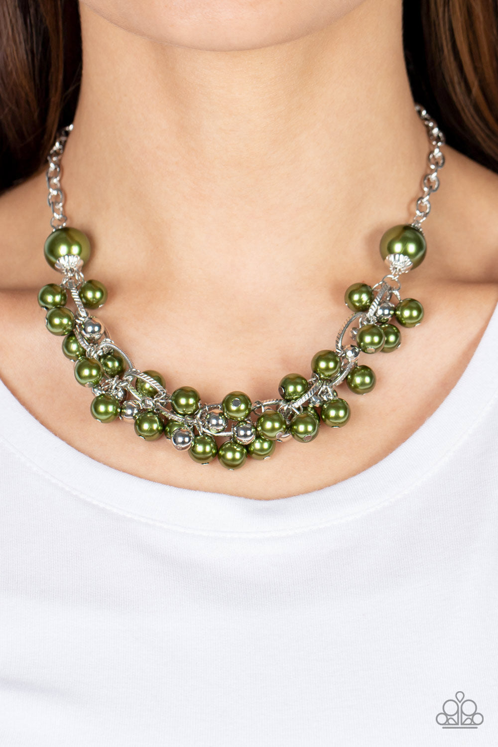 Party Crasher - Green Necklace - Paparazzi Accessories - Alies Bling Bar