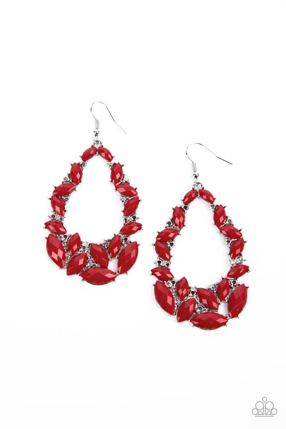 Paparazzi - Tenacious Treasure - Red Earrings - Alies Bling Bar