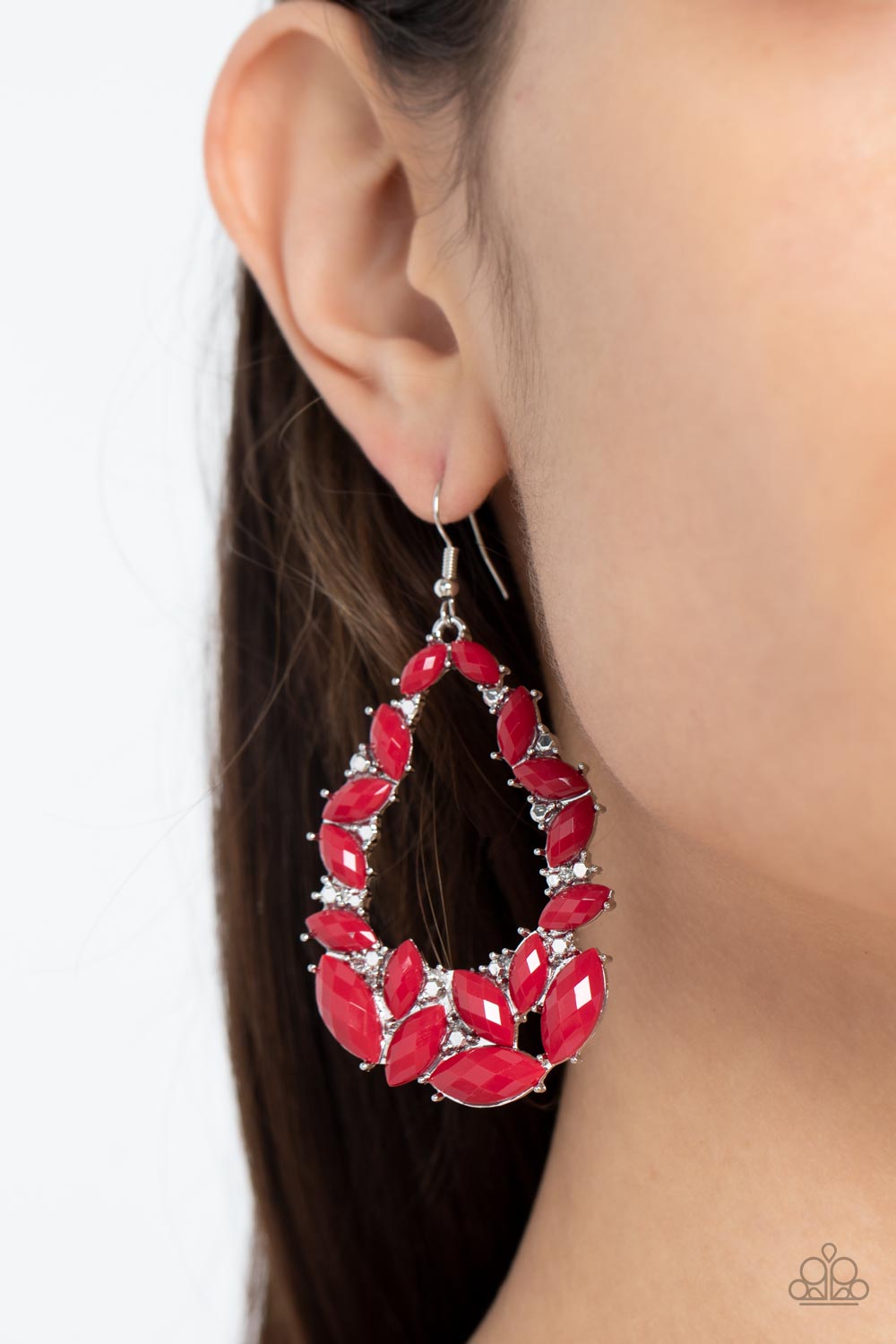 Paparazzi - Tenacious Treasure - Red Earrings - Alies Bling Bar