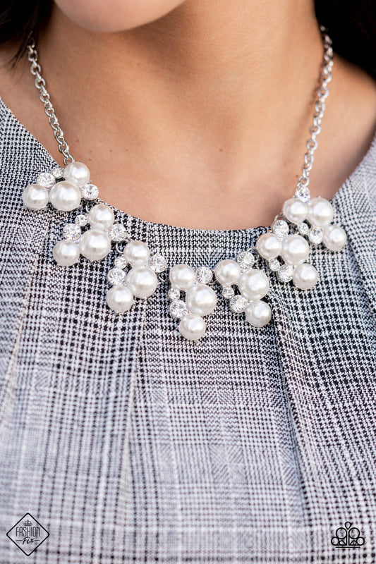 Renown Refinement - White Necklace - Paparazzi Accessories - Alies Bling Bar
