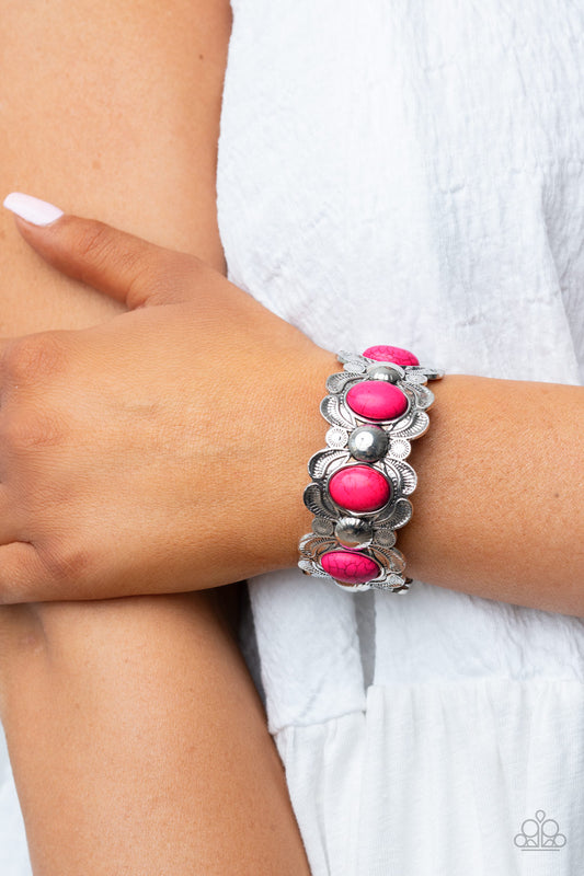 Sandstone Serenade - Pink Bracelet - Paparazzi Accessories - Alies Bling Bar