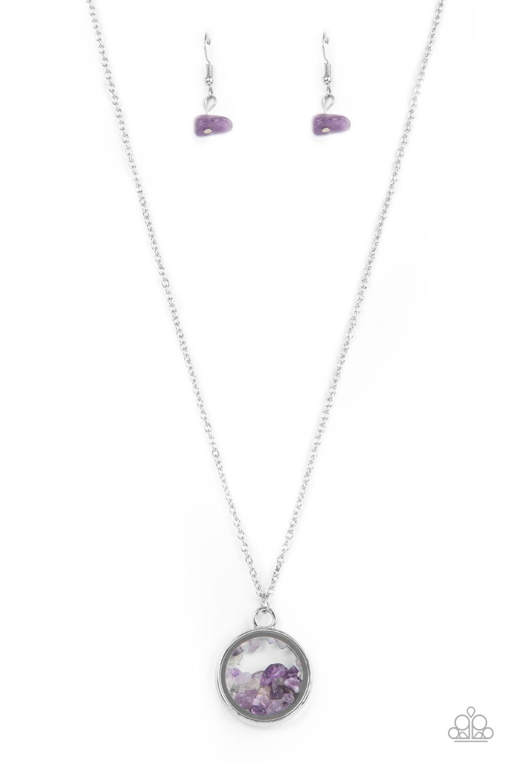 Gemstone Guru - Purple Necklace - Paparazzi Accessories - Alies Bling Bar