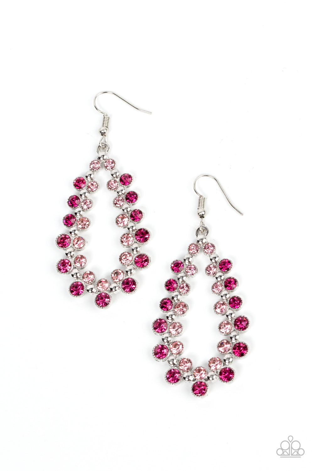 Its About to GLOW Down - Pink Earrings  - Paparazzi Accessories - Alies Bling Bar