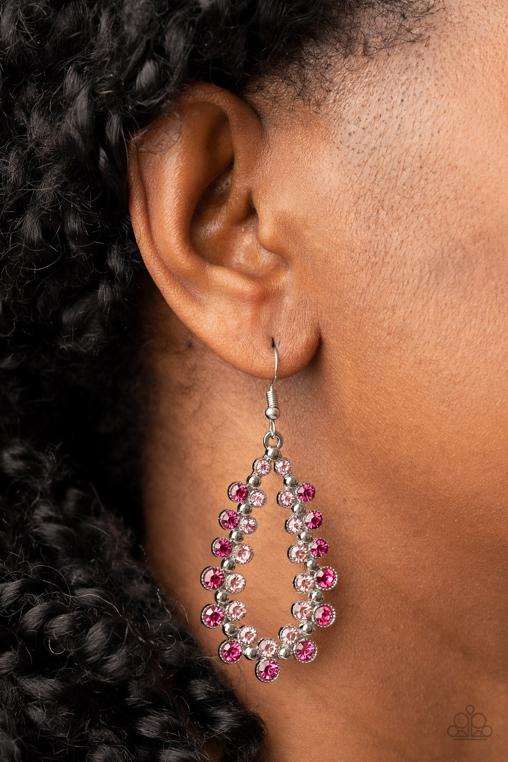 Its About to GLOW Down - Pink Earrings  - Paparazzi Accessories - Alies Bling Bar