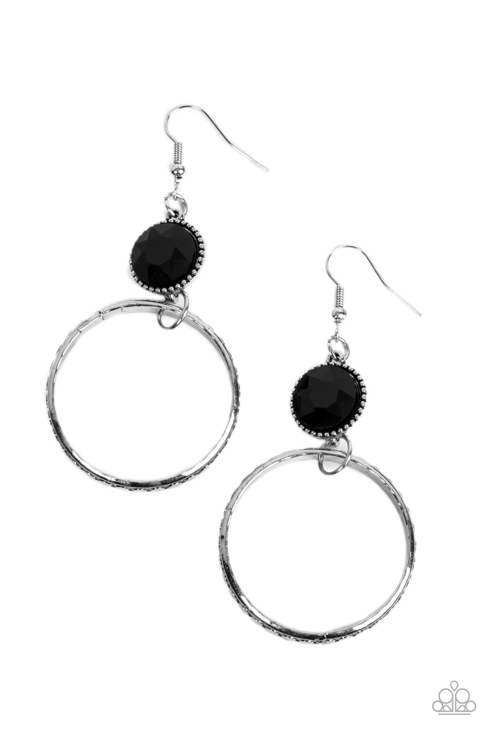 Paparazzi - Standalone Sparkle - Black Earrings - Alies Bling Bar