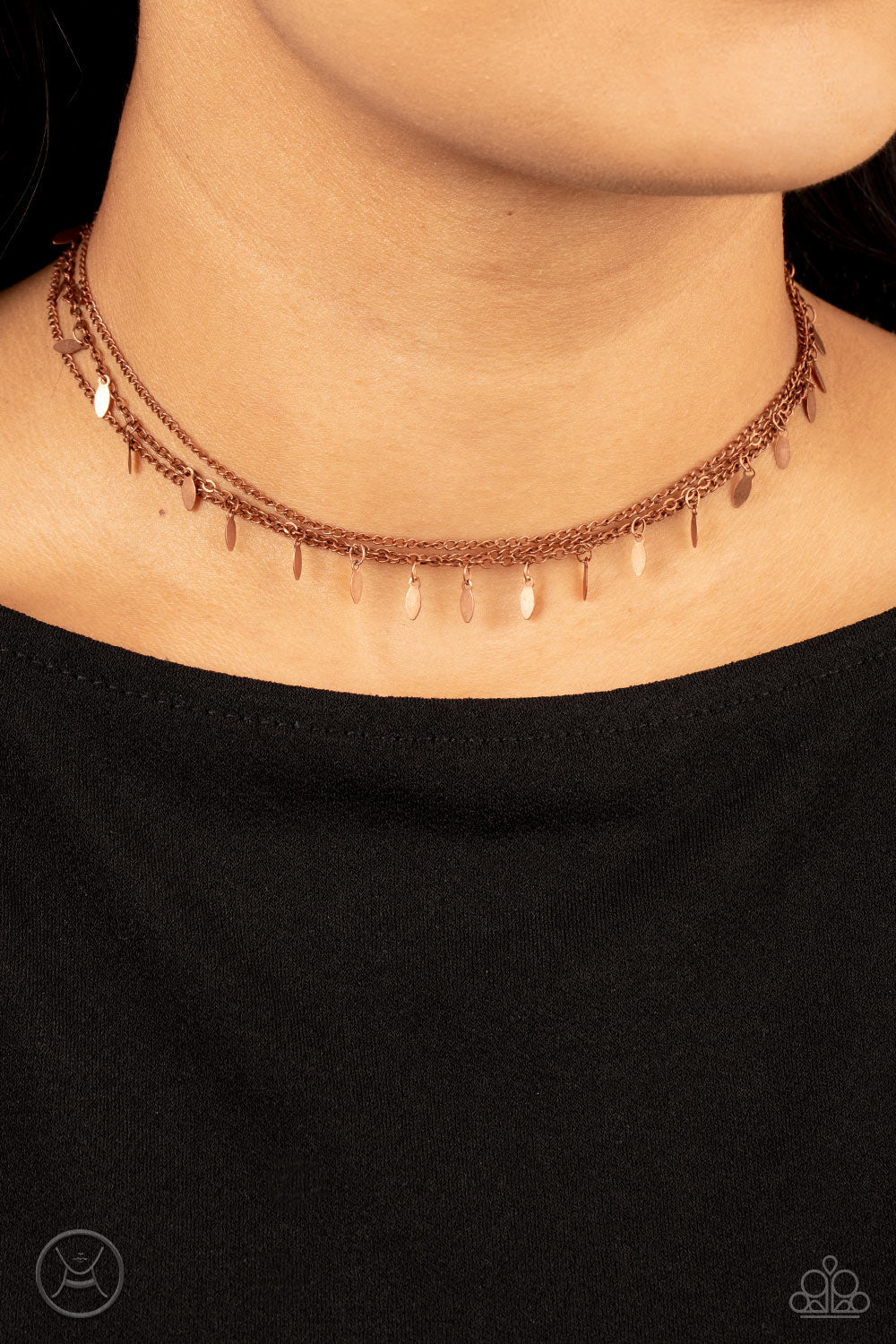 Monochromatic Magic - Copper Necklace - Paparazzi Accessories - Alies Bling Bar