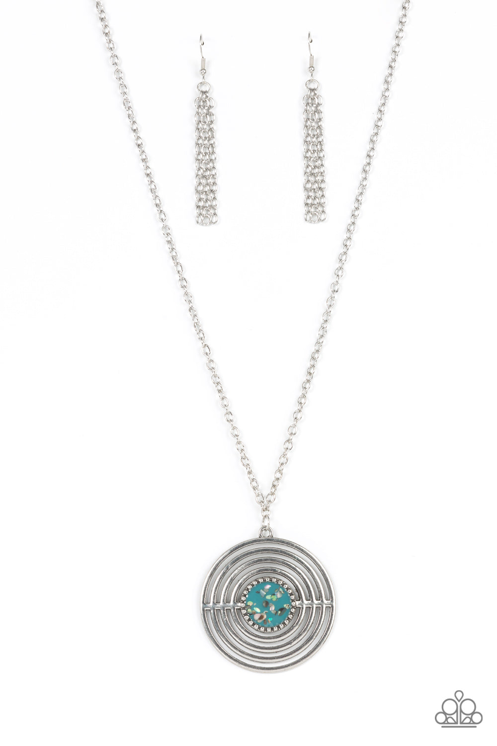 Paparazzi - Targeted Tranquility - Blue Necklace - Alies Bling Bar