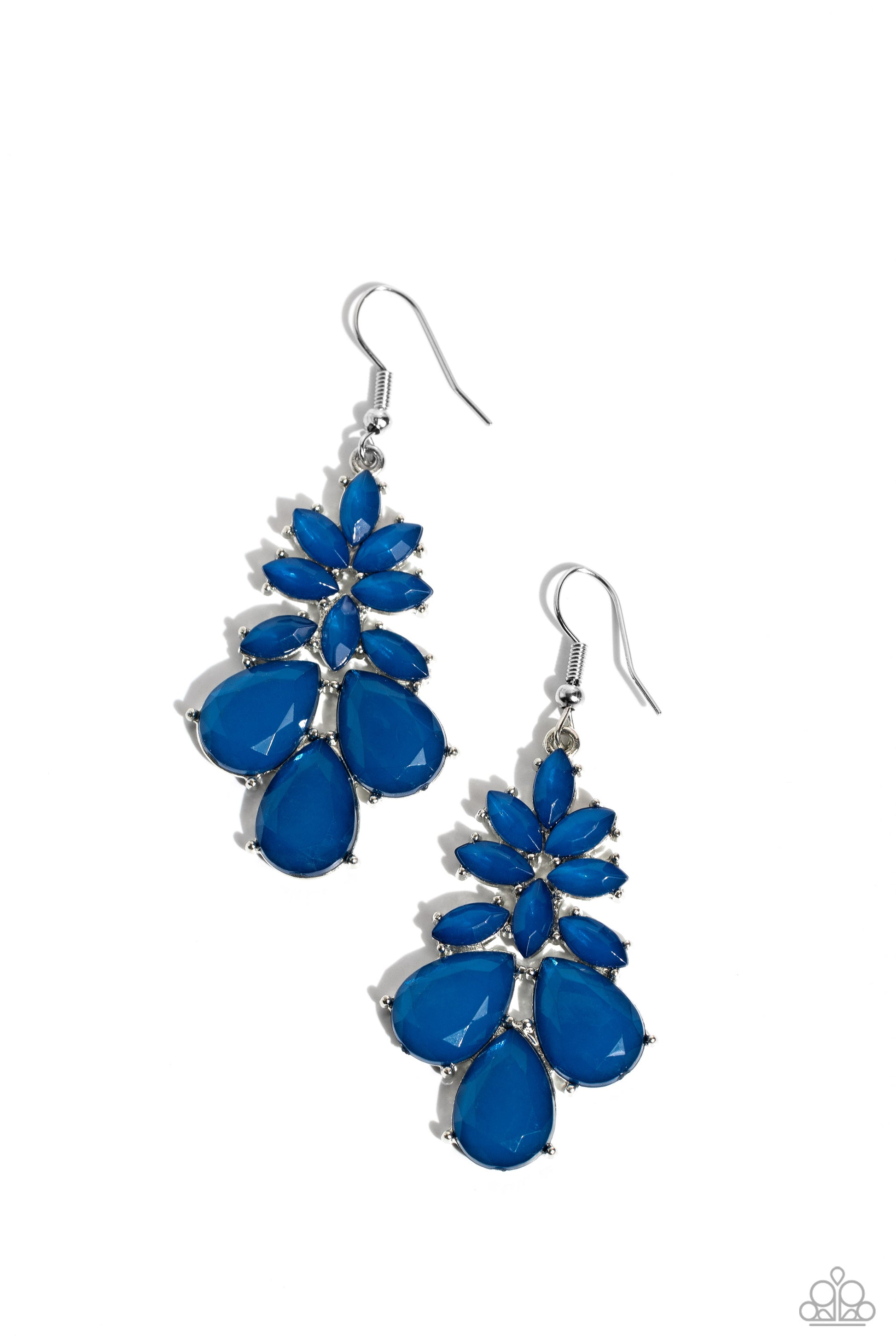 Fashionista Fiesta - Blue Earrings - Paparazzi Accessories - Alies Bling Bar