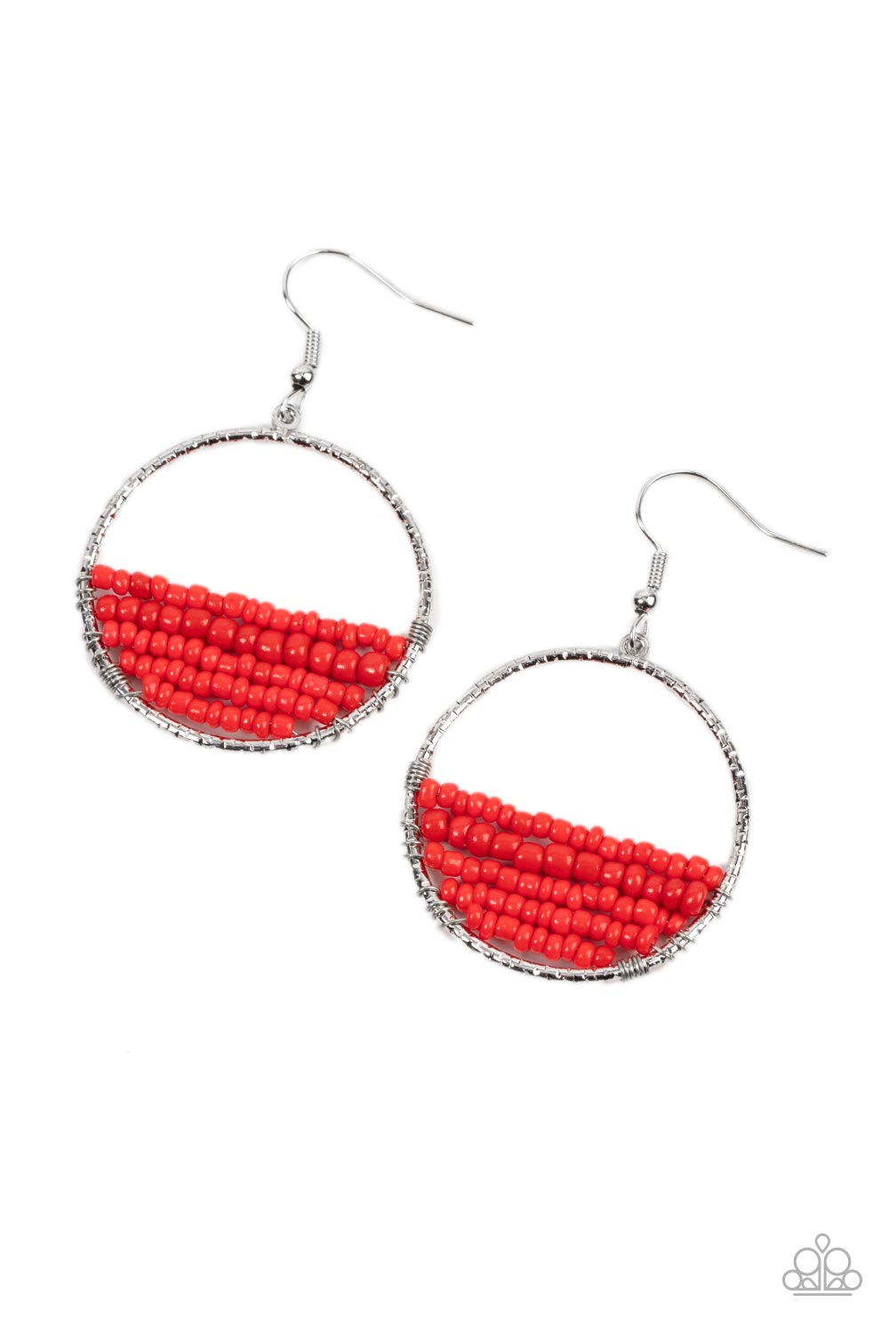 Head-Over-Horizons - Red Earrings - Paparazzi Accessories - Alies Bling Bar