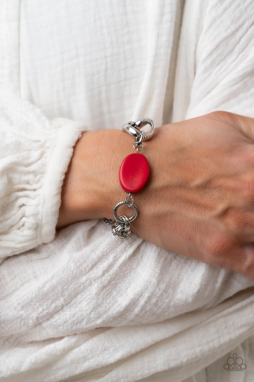 Hola, SONORA - Red Bracelet - Paparazzi Accessories - Alies Bling Bar