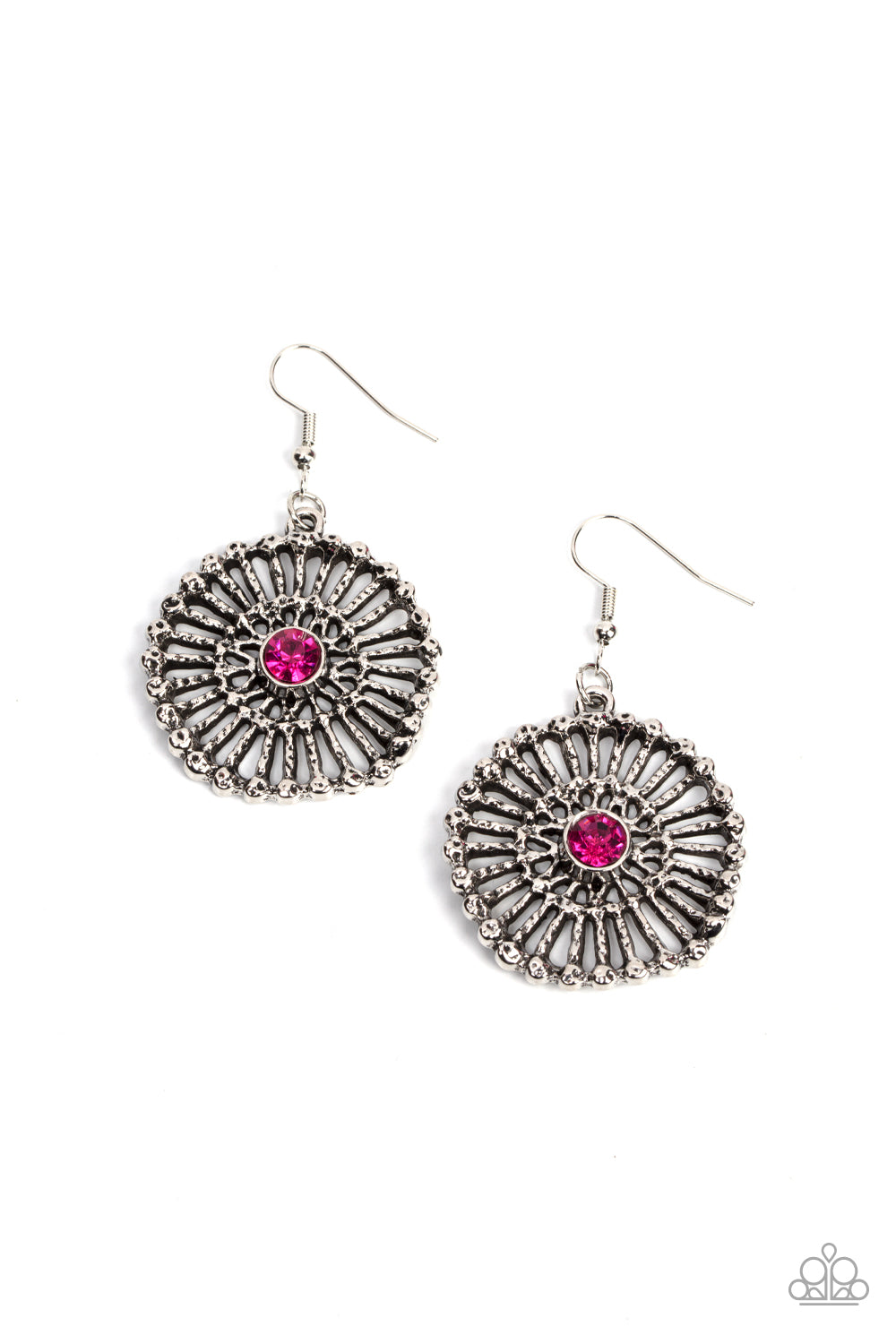Paparazzi - Tangible Twinkle - Pink Earrings