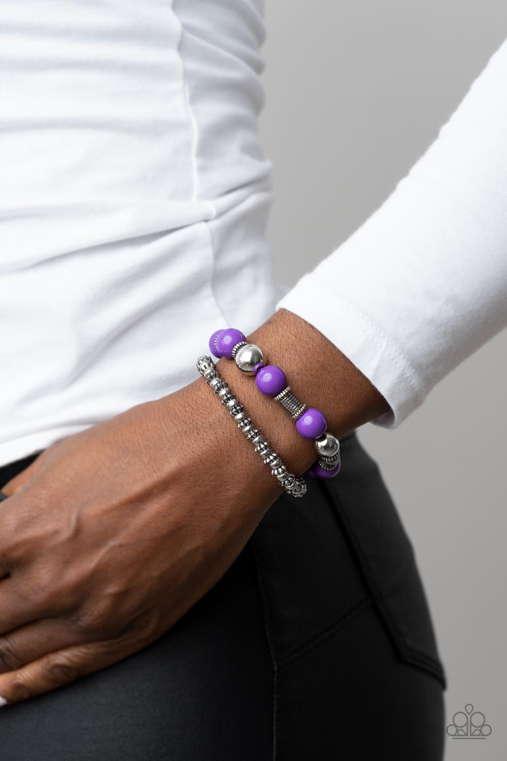 Walk This SWAY - Purple Bracelet - Paparazzi Accessories - Alies Bling Bar