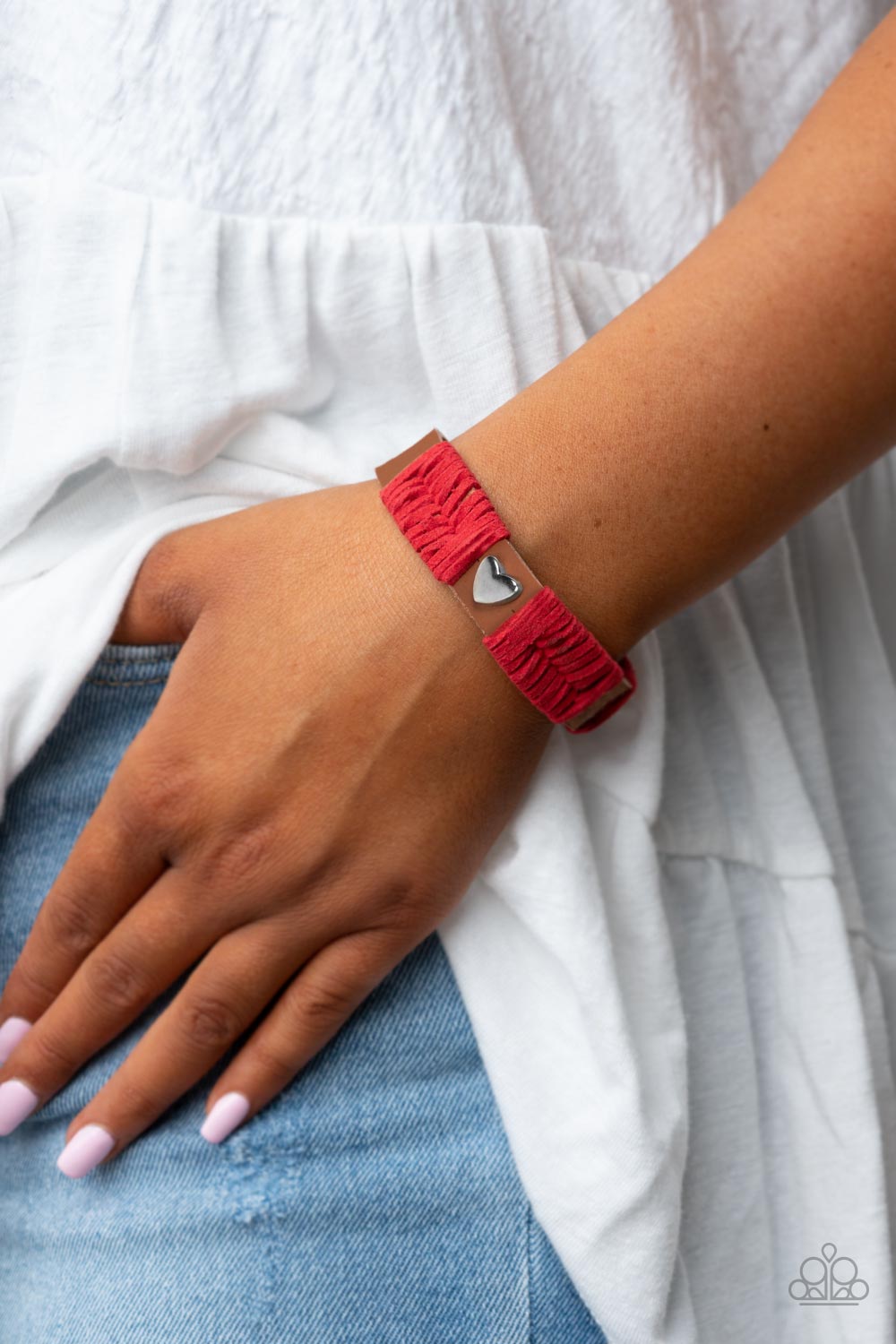 Lusting for Wanderlust - Red Bracelet - Paparazzi Accessories - Alies Bling Bar